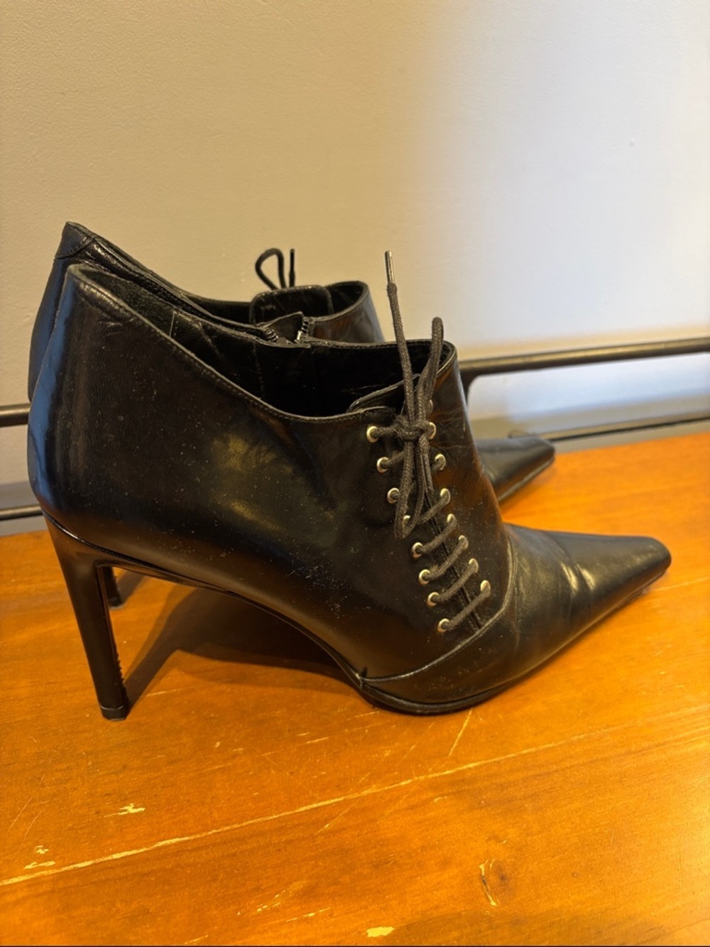 Pegabo Witchy Leather Lace Up Booties Made in Spain - Picture 3 of 7